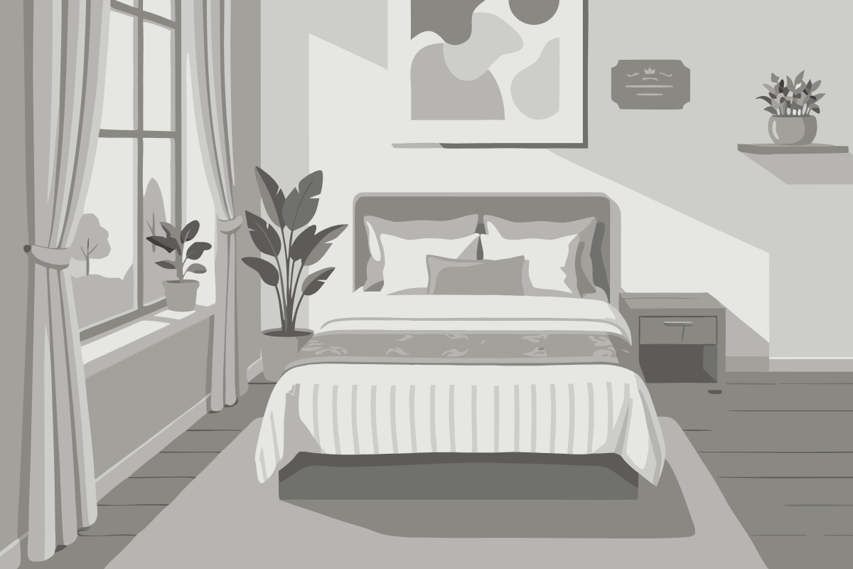 Dreibettzimmer mit Bergblick